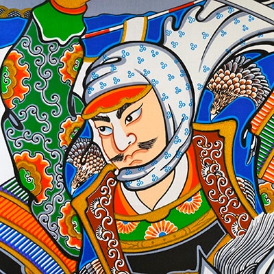 [伝統工芸]武者絵(上杉謙信の掛け軸)高さ180cm