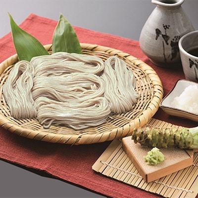 信州戸隠産 半なまそば(めん220g×2袋)・干しそば(180g×6袋)詰合せ(つゆ・七味付き)