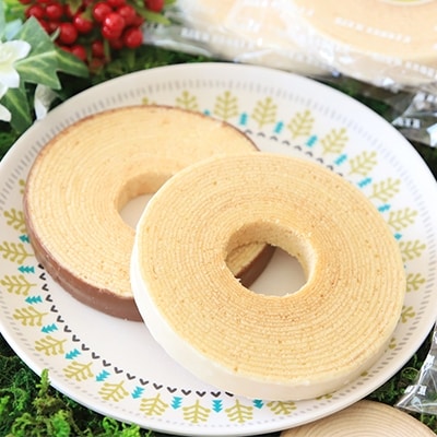 和菓子屋さんの自信作!チョコバウムクーヘン(2種類・6個入り)