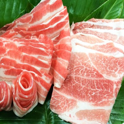 沖縄市産 くいまーる豚焼肉・餃子2セット
