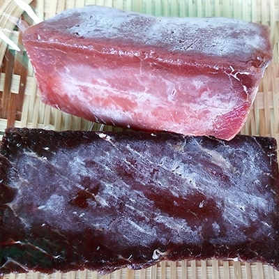 赤肉一級さしみ鯨・赤肉一級竜田揚げ用鯨・竜田揚げ下味たれ