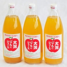 山本りんご園　大潟りんごジュース1L×3本セット
