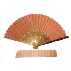 牛首紬　扇子セット(焼縁)　