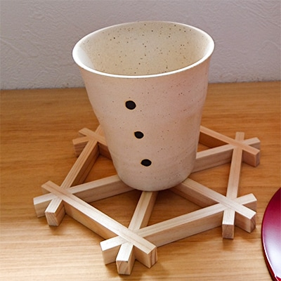『完成品』縁起物を暮らしに。3個組　亀甲かざり組子