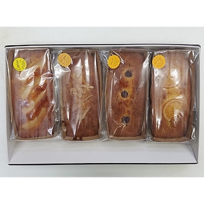 パウンドケーキ4種類(レモン、ジンジャー、フルーツ、オレンジ各約250g)セット