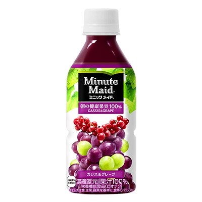 【コカ・コーラ社】ミニッツメイド 朝の健康果実カシスグレープ(350ml)ペット×24本