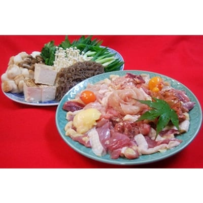 【緊急支援品】<宮本屋>京都・亀岡の特上シャモすき焼きセット2~3人前〔増量 訳あり〕