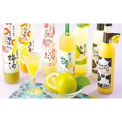 果肉入りフルーツリキュール7種類8本セット(各500ml)