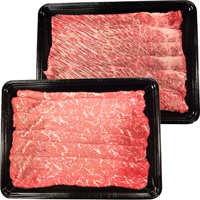 【南信州牛】 肩ロース(350g) & モモすき焼用(400g) セット