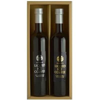 瓶詰アイスコーヒーリキッド500ml×2本ギフトセット(ビター1本/スイート1本)無糖