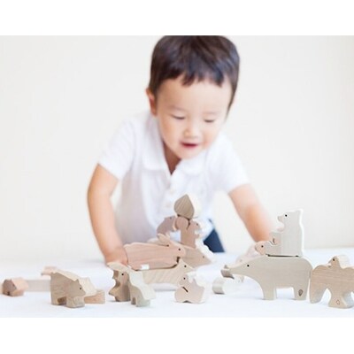 森のどうぶつみき 【国産材で無塗装、安全安心の木のおもちゃ】