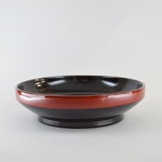 ( 桜井漆器 ) 6寸 黒 縁朱 平鉢 【VD00650】 | ふるさと納税のお礼品
