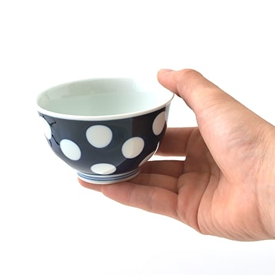 【波佐見焼】波佐見の水玉「ハサミズタマ」煎茶碗 5個セット PA108