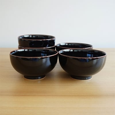 【天目】時代を越えて愛用されるどんぶり5客セット【白山陶器】 AD04