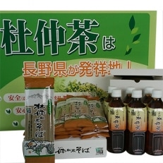 信州産素材限定 杜仲秘蔵そば・これが杜仲茶 セット