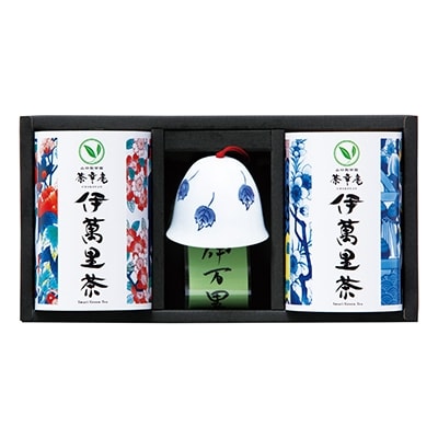 伊万里焼風鈴【木の葉】と伊萬里茶詰合せ
