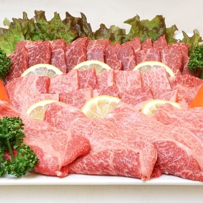 宮崎牛焼肉・スライス4点セット(もも焼肉・ロース焼肉・肩ローススライス×2)1kg