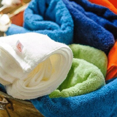 ●サラッとしたペルーコットン　バスタオル2枚、フェイスタオル5枚セット