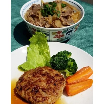 佐賀牛ハンバーグと和牛牛丼 各4個セット