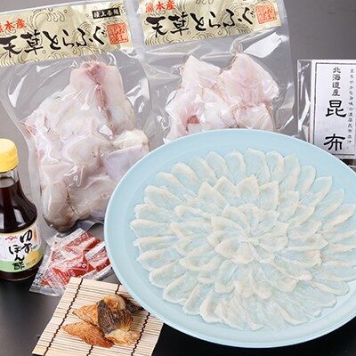1日10セット限定!【白子付】大皿使用　国産高級!!天草とらふぐコース(3～4人前)