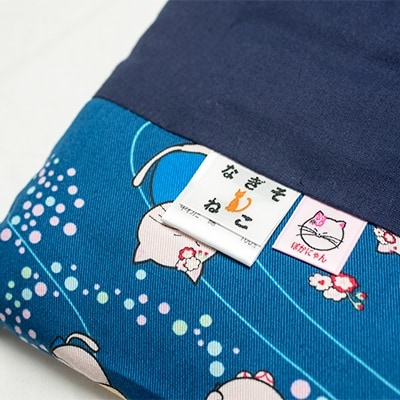 【伝統防寒着】ぽかにゃんのなぎそねこ・青・フリーサイズ