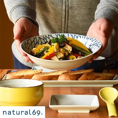 【波佐見焼】natural69 カレーパスタ2枚セット フラバーホワイト/フルージュ QA17