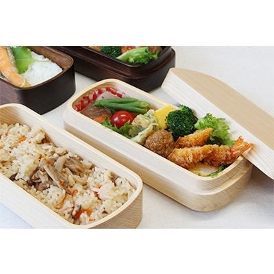 紀州桧弁当箱　タイプ42　NA　ナノコート