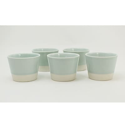 【波佐見焼】エッセンス青磁カップ5客セット (45368・5) OA55