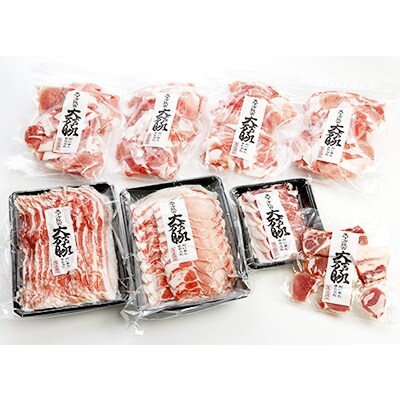 【ふるさと納税】都城産「大万吉豚」約4kgセット
