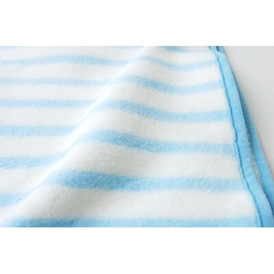 nordic+japan ベビー毛布 70×100cm ボーダー・ブルー