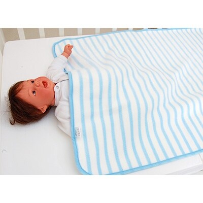 nordic+japan ベビー毛布 70×100cm ボーダー・ブルー