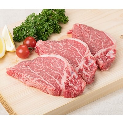 (九州産限定)国産交雑種牛ヒレ肉ステーキ用1枚約100g×3枚セット(ステーキソース付き)