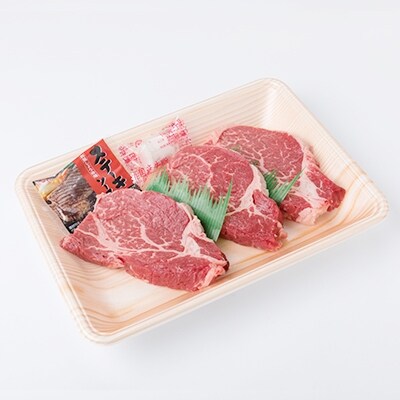 (九州産限定)国産交雑種牛ヒレ肉ステーキ用1枚約100g×3枚セット(ステーキソース付き)