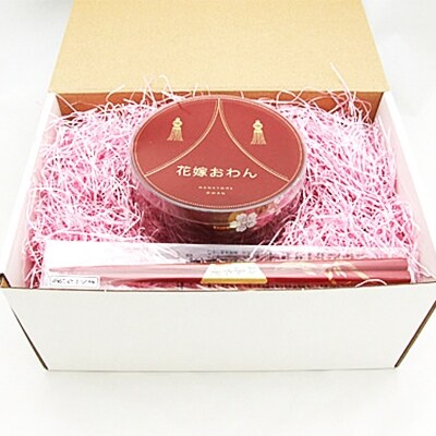 山中塗花嫁おわんと輪島塗お箸セット【能登の花嫁のれんオリジナル】