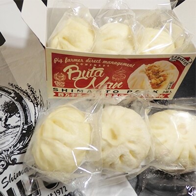 【2019年8月発送】 化学調味料不使用ブランド豚・四万十ポークの豚まん　100g×6個化粧箱入付