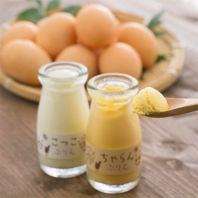 卵屋さんのベジタブル卵の濃厚プリン2種入　(90g×8個入)