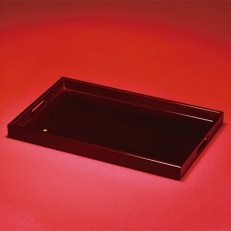 紀州漆器　木製　長手盆　溜塗　匠(たくみ)　48cm
