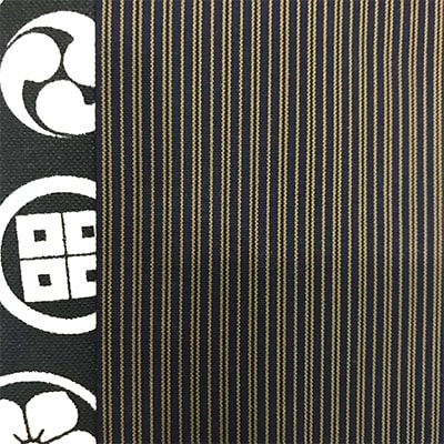 伝統織物双子織を使用したペンケース、ブックカバーのセット(紺茶)