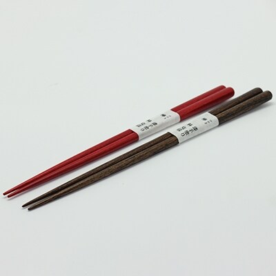 日展作家 紀州漆器伝統工芸士 林克彦作 木製 夫婦箸 けやき(手塗りうるし)