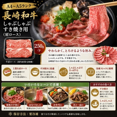 【A4～A5】長崎和牛しゃぶしゃぶすき焼き用(肩ロース)250g