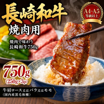 【A4～A5】長崎和牛焼肉用 750g(250g×3p)