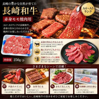 【A4～A5】長崎和牛赤身モモ焼肉用 500g(250g×2p)