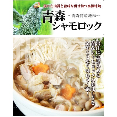 特産地鶏 青森シャモロック 地鶏鍋セット(3～4人前)