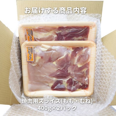 特産地鶏 青森シャモロック 焼肉セット (約400g×2パック)