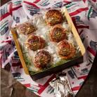 職人がひとつひとつ焼き上げたGMC薩摩黒豚焼きハンバーグ　パティ　6個入　ウチダソース付き