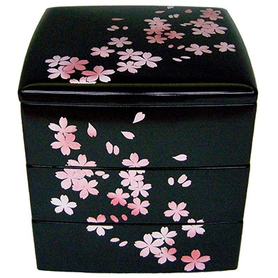 15cm角　三段重　華さくら