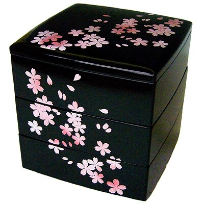 15cm角　三段重　華さくら