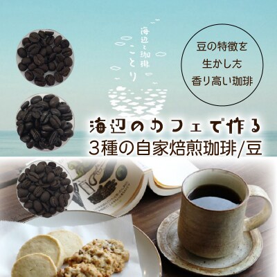 海辺のカフェで作る3種の自家焙煎珈琲/豆_1076R