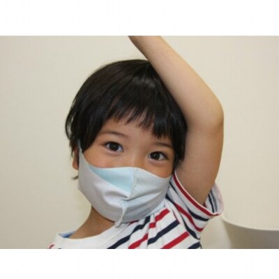フィット感抜群!水着素材のクロッツマスク2枚ブルー系【子ども用】XXS_1556R-02