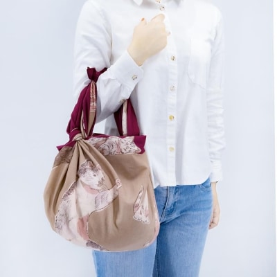 【三陽商事】浅山美里97cm風呂敷(CATS)(京都/大判/猫/ネコ/薄手/エコバック/綿100%)